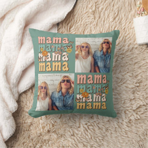 Mama Bunte benutzerdefinierte Fotos Muttertag Retr Kissen