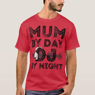 Mama by Day DJ by Night Retro Damen Deejay Record T-Shirt