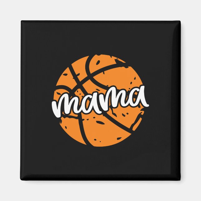 Mama Bysketbyll Mama Support Player Mama Mütter Magnet (Vorne)