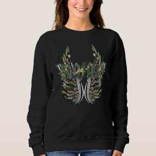 Mama Camouflage wings Mother of Boys Boy Mama Camo Sweatshirt