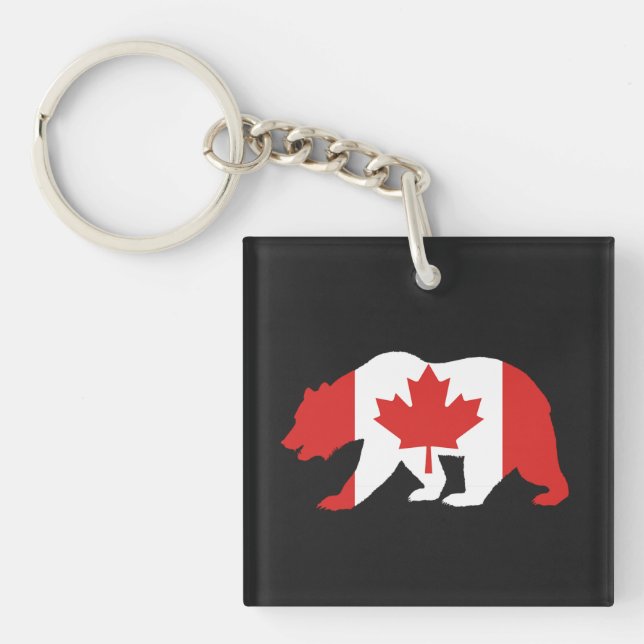 MAMA CANADA T - Shirt Button Schlüsselanhänger (Vorderseite)
