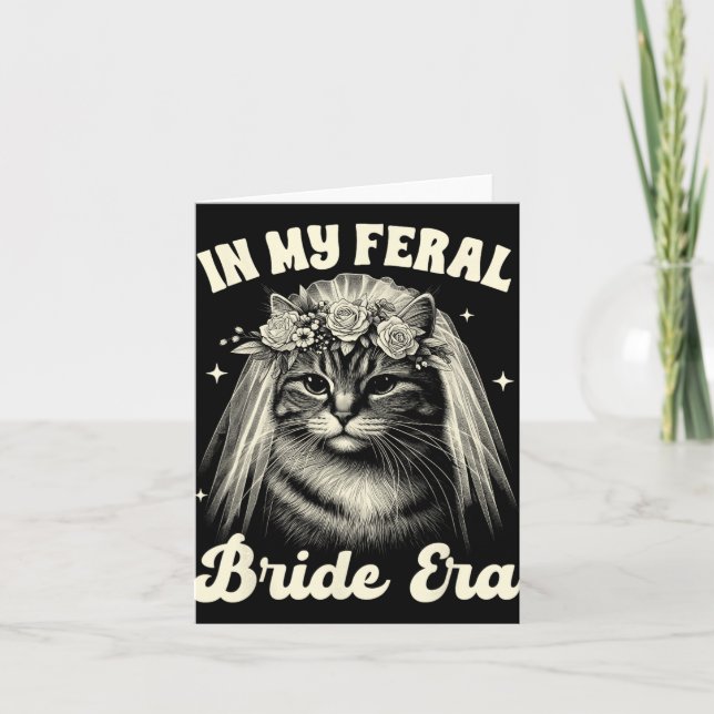 Mama Cat Bridal Hochzeit in meiner Freizeit Karte (Vorderseite)