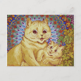Mama Cat & Kitten (Louis Wain) Postkarte