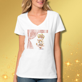 MAMA Charming Ballerina Katze 1. Geburtstag Mädche T-Shirt