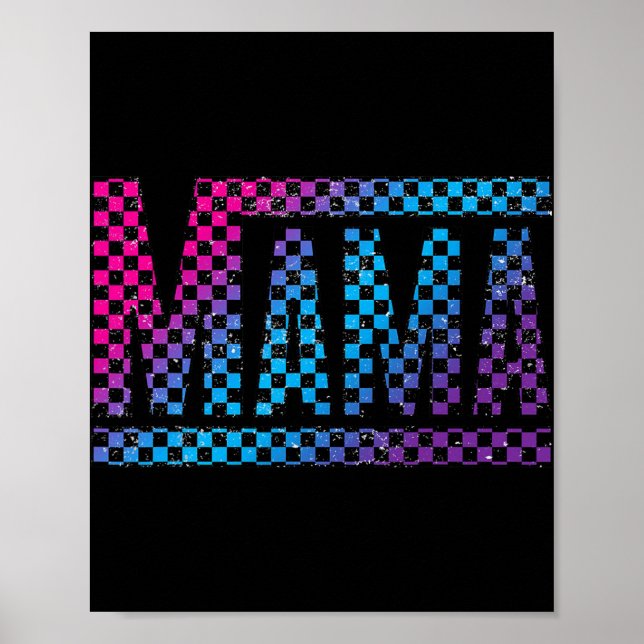 Mama Checkered Mommy New Mom Happy Mothers Day Mom Poster (Vorne)