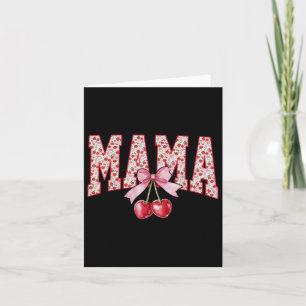 Mama Cherry Floral Happy Mütter Tag Mama Coqu Karte