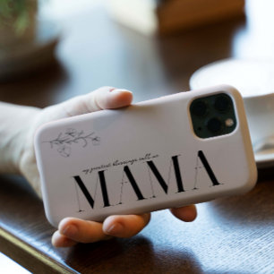 Mama   Chic Boho Lettering & Floral Case-Mate iPhone Hülle
