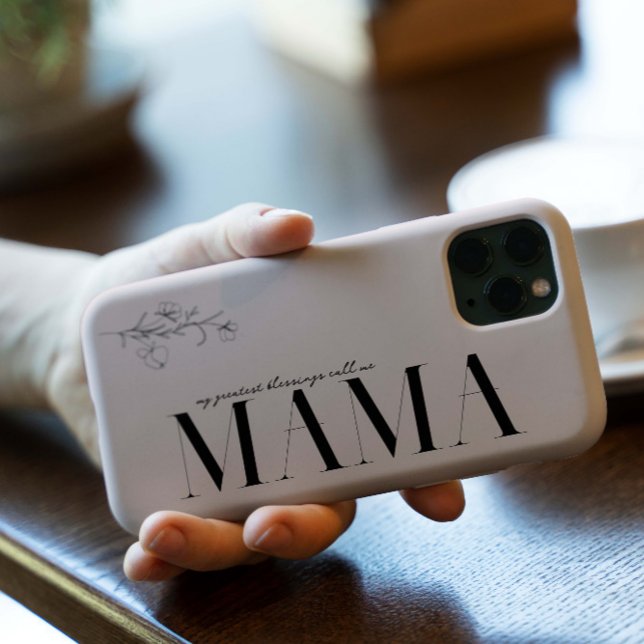 Mama | Chic Boho Lettering & Floral Case-Mate iPhone Hülle (Von Creator hochgeladen)