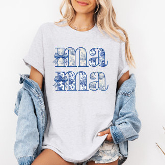 Mama Chinoiserie Coquette Bow Mother Day T - Shirt