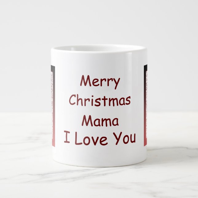 Mama Christmas Candy Canes Jumbo Tasse (Vorderseite)