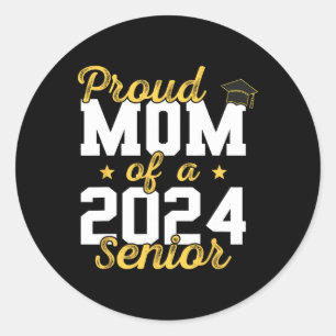 Mama Cl von 2024 Senior Graduate 2024 Senior 24 Runder Aufkleber