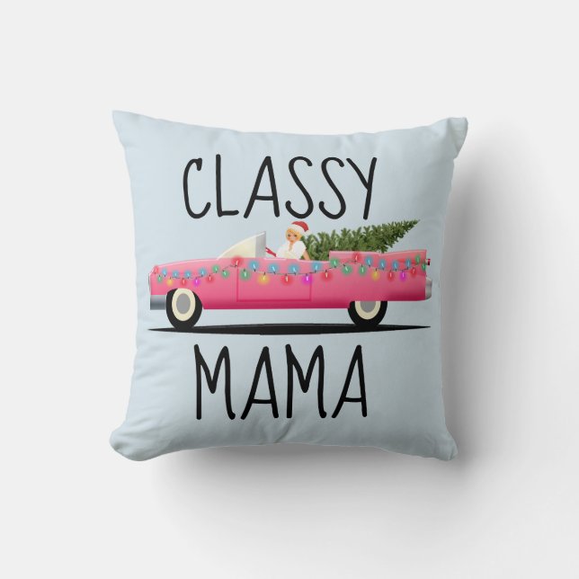 MAMA CLASSY MAMA PINK CLASSIC CAR PILLOWS KISSEN (Vorderseite)