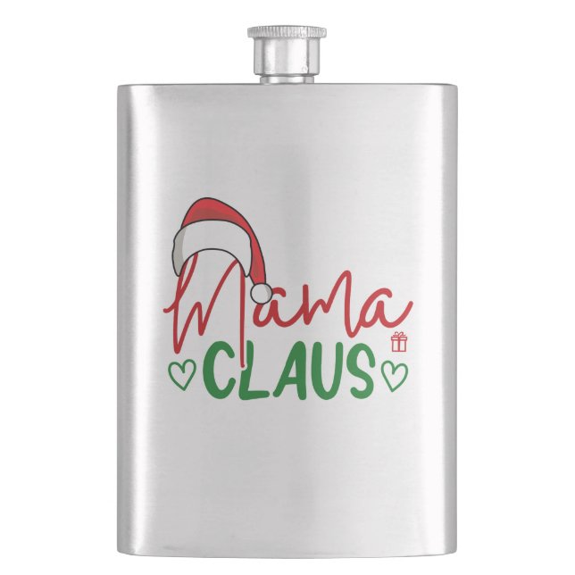 Mama Claus Christmas Design-60094 Flachmann (Vorderseite)