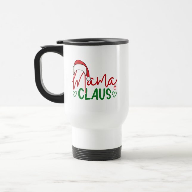 Mama Claus Christmas Design-60094 Reisebecher (Links)