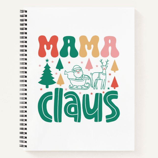 Mama Claus Christmas Design-60097 Notizbuch (Vorderseite)