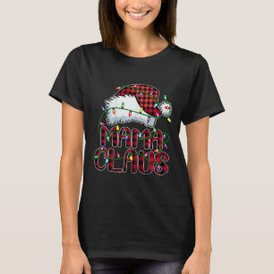 Mama Claus Christmas Lights Pajama Familie Matchin T-Shirt