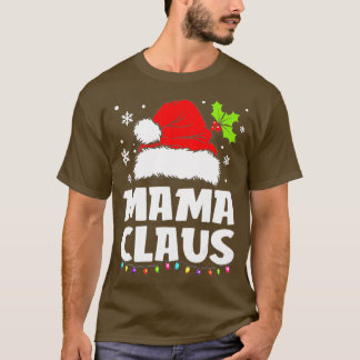 Mama Claus Christmas Pajama Familie Matching Xmas T-Shirt