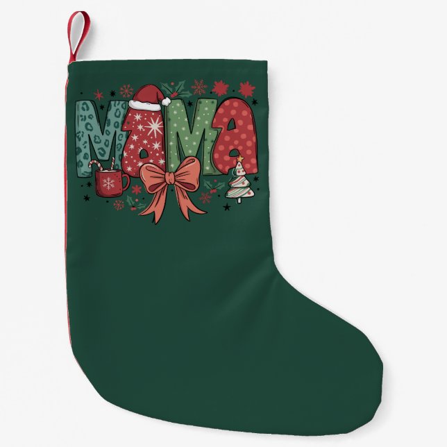 Mama Claus Frohe Weihnachtsgeschenk für Mama Kleiner Weihnachtsstrumpf (Vorderseite)