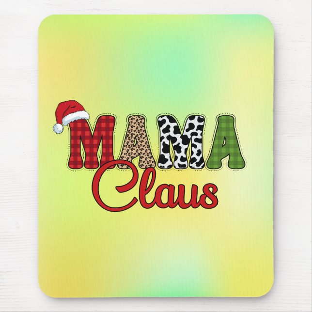 Mama Claus Karo-Design Mousepad (Vorne)