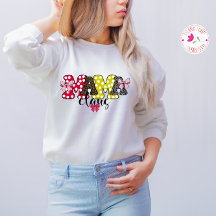 Mama Claus Niedlich Pattern Bow Weihnachten