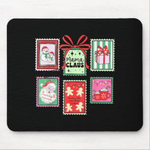 Mama Claus Weihnachten Mutter Stempel Schleife Pyj Mousepad