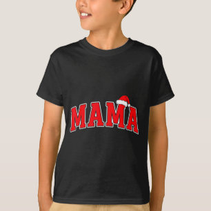 Mama Claus Weihnachten passende Familie Xmas Pyjam T-Shirt