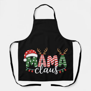 Mama Claus Weihnachten Weihnachtsmann Hut Rentiere Schürze