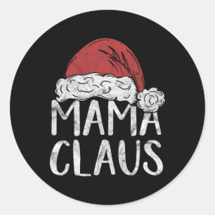 Mama Claus Weihnachts-Kostümgeschenk Weihnachtsman Runder Aufkleber