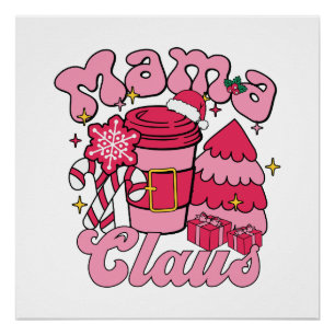 "Mama Club Stilvolles Typografie-Design für Mama Poster