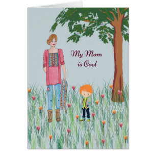 Mama Cool Geburtstagskarte von Young Son