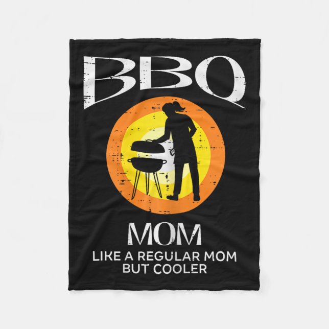 Mama Cooler Grillfleisch Grillmütter Tag Momente Fleecedecke (Vorderseite)