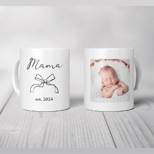 Mama   Coquette Black Bow and Baby's Foto Kaffeetasse