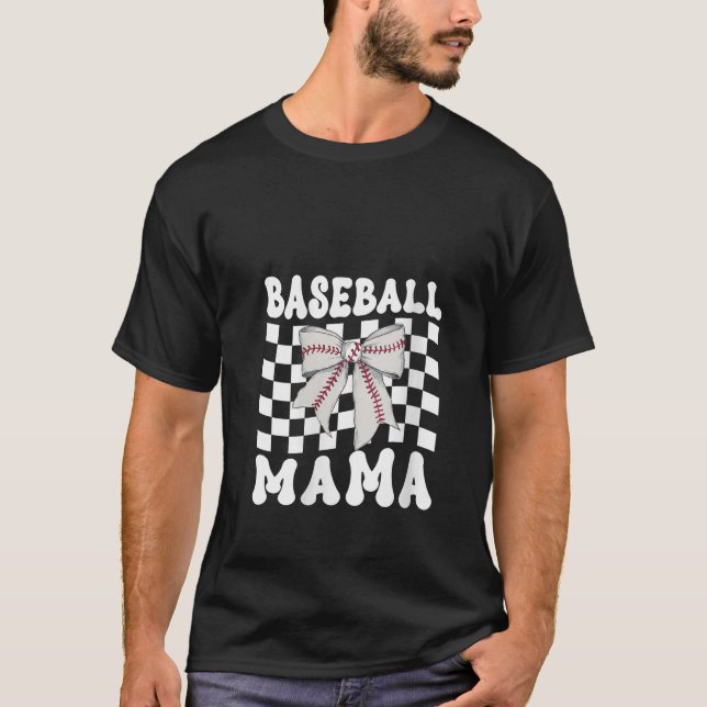 Mama Coquette Bow Game Day Funny S T-Shirt (Vorderseite)
