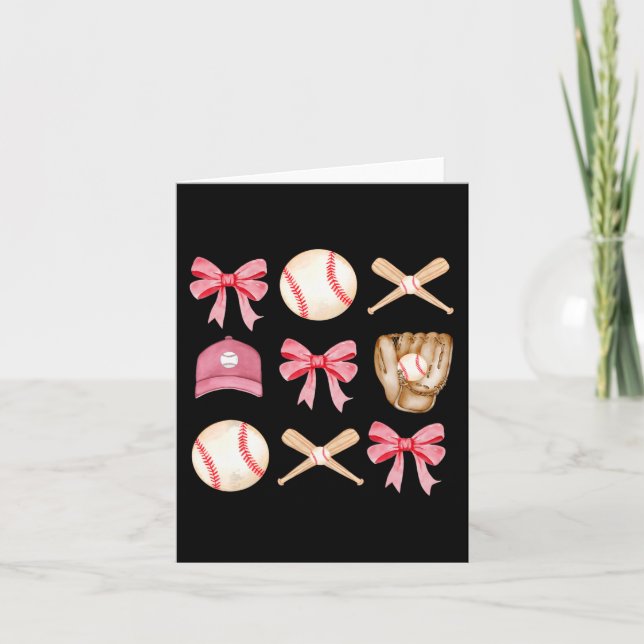 Mama Coquette Mothers Day Girls Baseball Mama Karte (Vorderseite)