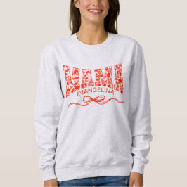 MAMA Coquette Valentinstag Herz Personalisiert Sweatshirt