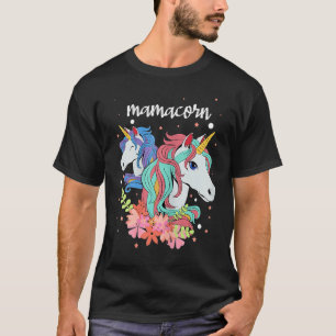 Mama Corn Unicorn Rainbow Mama Baby Girl Mother's T-Shirt