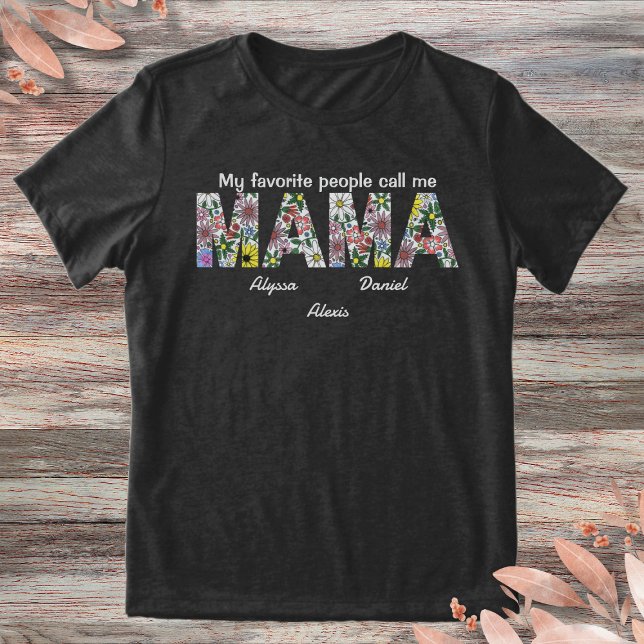 Mama Cotattacore Bloral Illustration Kinder Namen Tri-Blend Shirt (Von Creator hochgeladen)