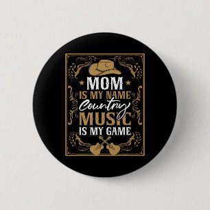 Mama Country Music Gitarre tanzen Button