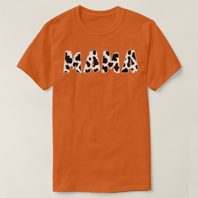 Mama Cow Print Cow Muster Bauer Mama Mothe T-Shirt (Design vorne)