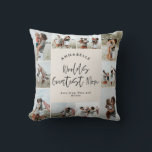 Mama creme elegant moderne minimale Foto Collage Kissen<br><div class="desc">Weltbeste Mama Drehbuch elegante moderne minimalcreme und schwarz personalisierte Foto Collage einfache saubere Linien Mütter Tag Wohngestaltung Kissen Foto Geschenk.</div>