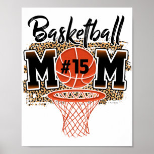 Mama Custom Player Nummer 15 Sport Mama Mütter Tag Poster