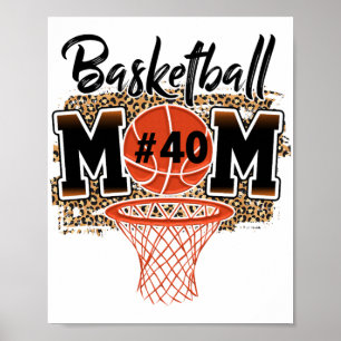 Mama Custom Player Nummer 40 Mama Mütter Tag Sport Poster