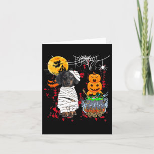 Mama Dackel Hund Halloween Hund Beängstigende Pump Karte