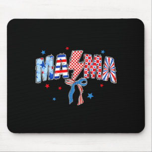 Mama Dada Bow 4. Juli Amerikanische Familie Mousepad
