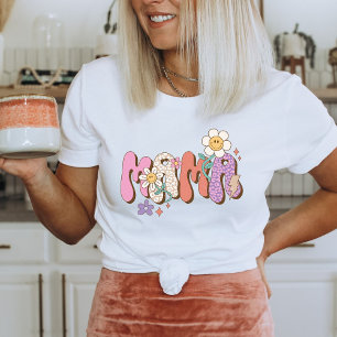 Mama, Daisy, Blume, Niedlich Retro Vintag Boho T-Shirt