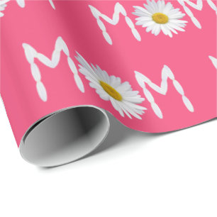 Mama Daisy Blume und Blätter Geschenkpapier