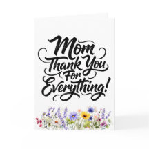 Mama Danke für Alles Aquarell Wildblumen