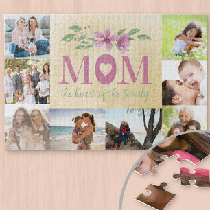 Mama, das Herz der Familie Multi-Foto Puzzle