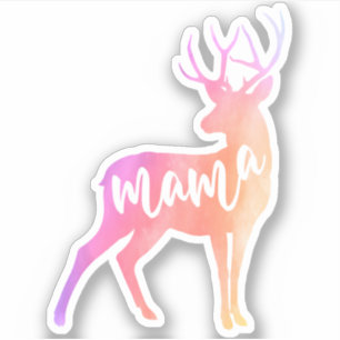 Mama Deer Watercolor Sticker