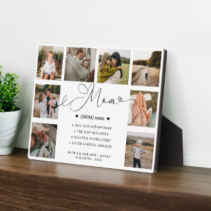 Mama definiert Muttertagsfoto Collage Keepake Fotoplatte